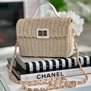 Women's Straw Cross Body Purse